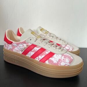 Adidas x Liberty London Gazelle Bold Platform Sneaker 9 Hot Coral White Lace